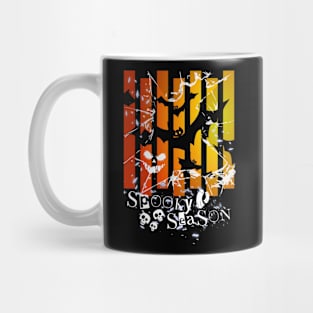 Spooky Season Scary Halloween Faces Bats Ghosts Skulls Mug